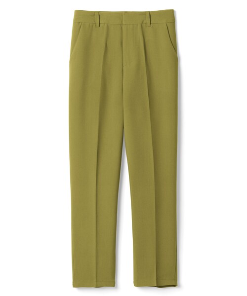 GRL（グレイル）の「センタープレステーパードパンツ（その他パンツ・レディース・アイボリー/グリーン・S）」の2枚目の写真