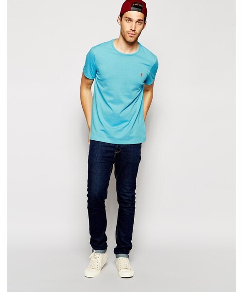 POLO RALPH LAUREN(ポロ ラルフ ローレン)の「Polo Ralph Lauren T-Shirt with Pony(Tシャツ/カットソー・メンズ・liquidblue・S-Chest 36-38"/XXL-Chest 44-46"/M-Chest 38-40"/XL-Chest 42-44"/L-Chest 40-42")」の2枚目の写真