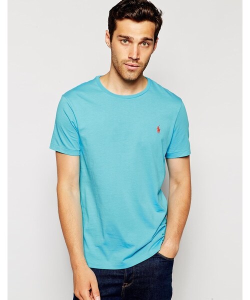 POLO RALPH LAUREN(ポロ ラルフ ローレン)の「Polo Ralph Lauren T-Shirt with Pony(Tシャツ/カットソー・メンズ・liquidblue・S-Chest 36-38"/XXL-Chest 44-46"/M-Chest 38-40"/XL-Chest 42-44"/L-Chest 40-42")」の1枚目の写真