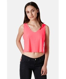 TOPSHOP | Topshop Scalloped Hem Crop Tank(タンクトップ)