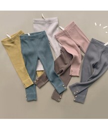 no brand | Button rib leggings (6colors)(レギンス/スパッツ)