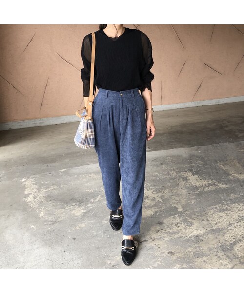 copine（コピン）の「再入荷！コーデュロイペグトップパンツ(4color)【クリックポスト対象商品】（その他パンツ・レディース・その他）」の2枚目の写真