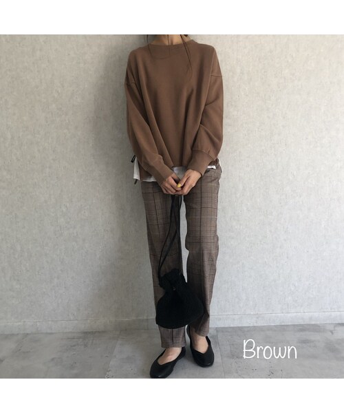 copine（コピン）の「再入荷！ピンタックセミフレアチェック柄パンツ(3color)【クリックポスト対象商品】（その他パンツ・レディース・その他）」の10枚目の写真