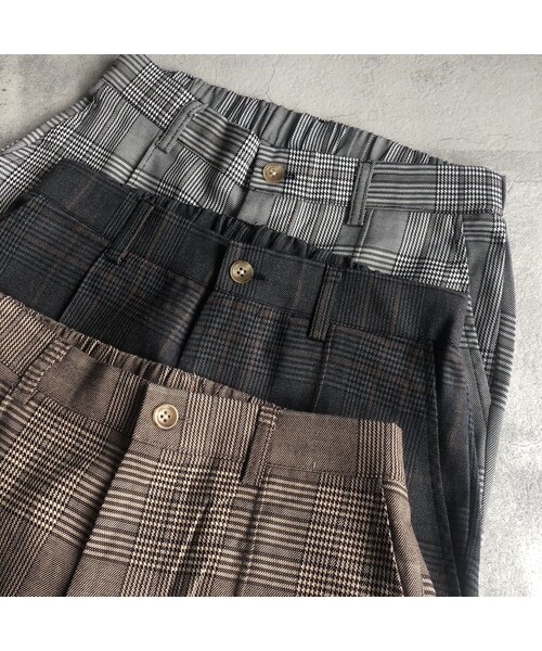 copine（コピン）の「再入荷！ピンタックセミフレアチェック柄パンツ(3color)【クリックポスト対象商品】（その他パンツ・レディース・その他）」の13枚目の写真