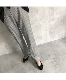 copine | 再入荷！ピンタックセミフレアチェック柄パンツ(3color)【クリックポスト対象商品】(その他パンツ)