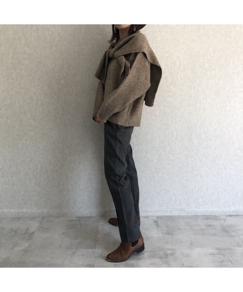 copine（コピン）の「再入荷！ピンタックセミフレアチェック柄パンツ(3color)【クリックポスト対象商品】（その他パンツ・レディース・その他）」の8枚目の写真