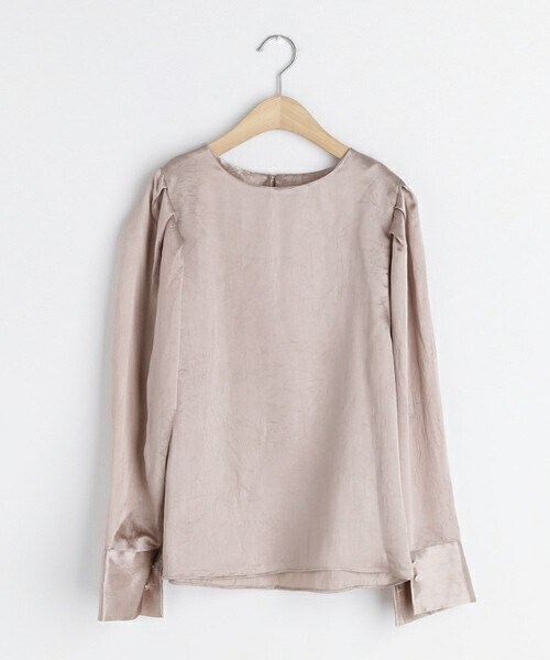 DHOLIC（ディーホリック）の「サテンパフブラウス（シャツ/ブラウス・レディース・ホワイト/ピンク/ブラック・FREE）」の3枚目の写真