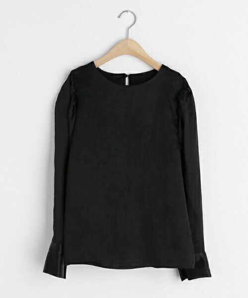 DHOLIC（ディーホリック）の「サテンパフブラウス（シャツ/ブラウス・レディース・ホワイト/ピンク/ブラック・FREE）」の2枚目の写真