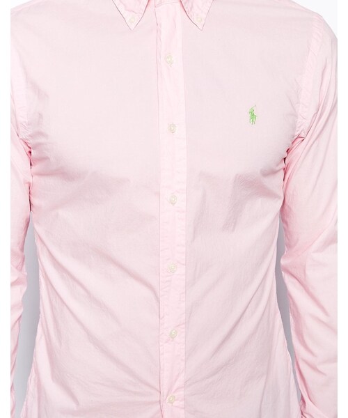 POLO RALPH LAUREN（ポロ ラルフ ローレン）の「Polo Ralph Lauren Shirt in Poplin in Slim Fit（シャツ/ブラウス・メンズ・pink・XXL-Chest 44-46"/L-Chest 40-42"）」の3枚目の写真