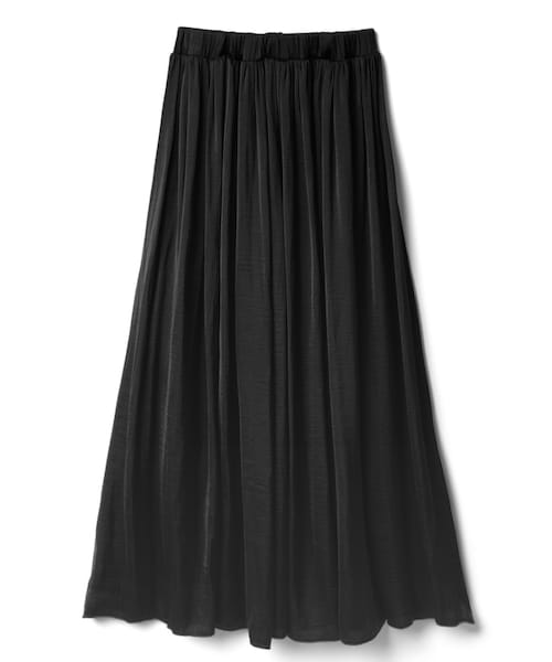 GRL（グレイル）の「ギャザーフレアスカート（スカート・レディース・エクリュ/グレージュ/ネイビー/ブラック/ミントグリーン・S）」の2枚目の写真