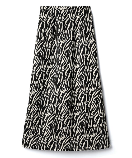 GRL（グレイル）の「ペイント柄ロングスカート（スカート・レディース・オフホワイト/ブラック・S）」の2枚目の写真