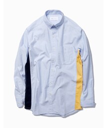 LIFUL MINIMAL GARMENTS. | LIFUL OXFORD COLORBLOCK SHIRT BLUE(その他)