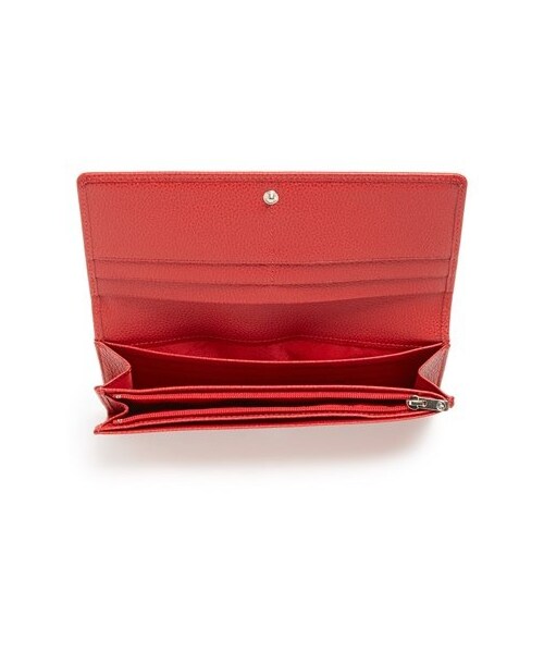 LONGCHAMP（ロンシャン）の「Longchamp 'Veau' Continental Wallet（財布・Cognac/Duck Blue/Vermillion/Pink・7 1⁄2"W x 3"H x 1⁄2"D.）」の5枚目の写真