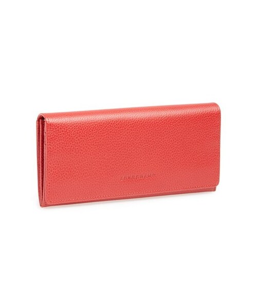 LONGCHAMP（ロンシャン）の「Longchamp 'Veau' Continental Wallet（財布・Cognac/Duck Blue/Vermillion/Pink・7 1⁄2"W x 3"H x 1⁄2"D.）」の3枚目の写真