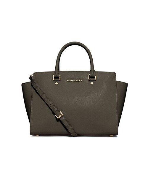 MICHAEL KORS（マイケルコース）の「MICHAEL Michael Kors 'Large Selma' Zip-Top Satchel（ショルダーバッグ・Dark Olive/Black/Luggage/Navy/Orange/Dk Dune）」の2枚目の写真