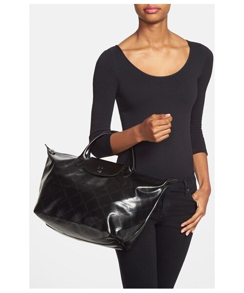 LONGCHAMP（ロンシャン）の「Longchamp 'LM Metal' Handbag（バッグ・Black）」の2枚目の写真