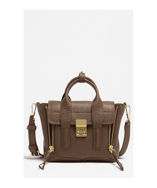 3.1 Phillip Lim(スリーワンフィリップリム)の「3.1 Phillip Lim 'Pashli - Mini' Leather Satchel(ショルダーバッグ・Taupe)」の1枚目の写真