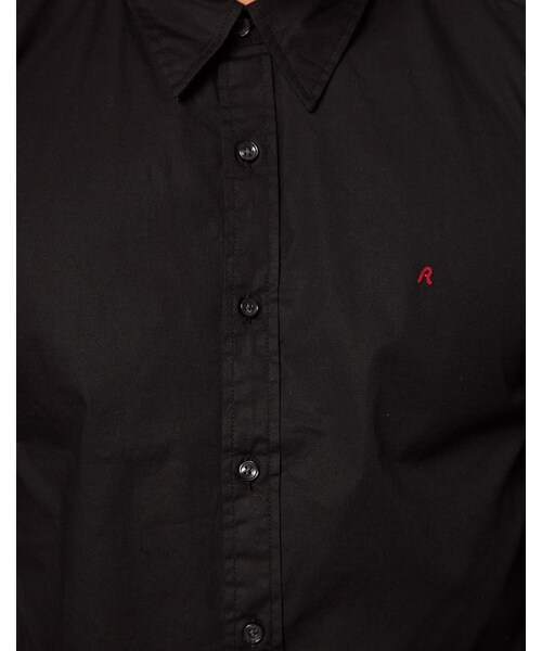 REPLAY(リプレイ)の「Replay Shirt Stretch Basic Logo(シャツ/ブラウス・メンズ・black・M-Chest 38-40"/S-Chest 36-38"/XL-Chest 42-44"/XXL-Chest 44-46"/L-Chest 40-42")」の4枚目の写真