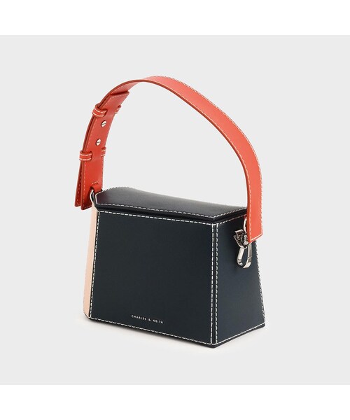 CHARLES & KEITH（チャールズ & キース）の「【2020 FALL】ツートーン ボクシーバッグ / Two-Tone Boxy Bag （Teal）（バッグ・レディース・Teal・S/FREE）」の3枚目の写真