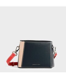 CHARLES & KEITH | 【2020 FALL 新作】ツートーン ボクシーバッグ / Two-Tone Boxy Bag （Teal）(バッグ)