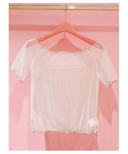 lilLilly（リルリリー）の「サテンフリルワンピース（トップスセット）（ワンピース/ドレス・レディース・BEIGE/PINK/BLACK・FREE）」の6枚目の写真