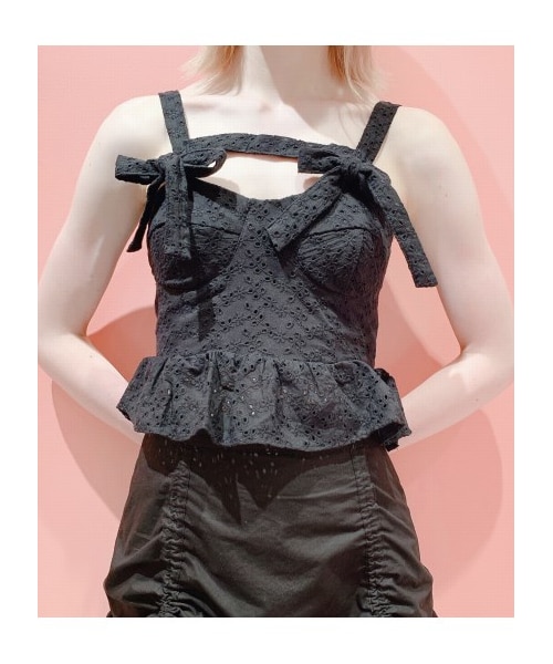 lilLilly - コットンレースキャミトップ lilLilly（リルリリー）の「コットンレースキャミトップ（）」 - WEAR