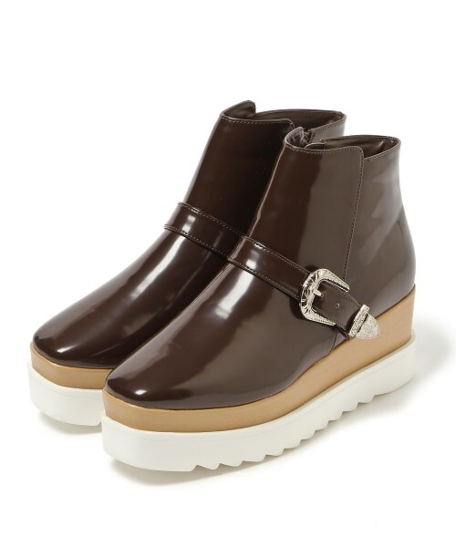 PAGEBOY（ページボーイ）の「スクエアショートブーツ（シューズ・レディース・ブラック/ダークブラウン・M(23.5cm)/L(24.5cm)）」の10枚目の写真