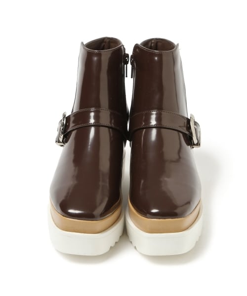 PAGEBOY（ページボーイ）の「スクエアショートブーツ（シューズ・レディース・ブラック/ダークブラウン・M(23.5cm)/L(24.5cm)）」の11枚目の写真