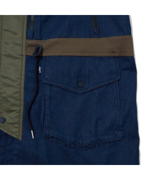 WHITE MOUNTAINEERING(ホワイトマウンテニアリング)の「white mountaineering WM x LMC MODS COAT - INDIGO(ミリタリージャケット・メンズ・その他)」の4枚目の写真