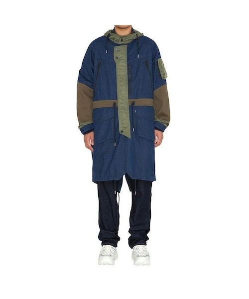 WHITE MOUNTAINEERING(ホワイトマウンテニアリング)の「white mountaineering WM x LMC MODS COAT - INDIGO(ミリタリージャケット・メンズ・その他)」の2枚目の写真