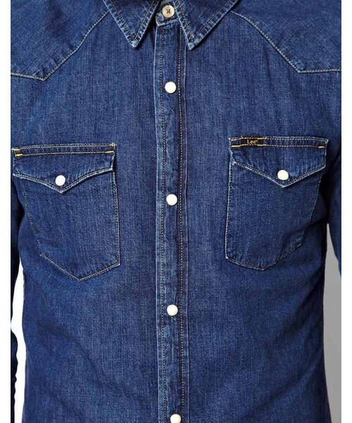 Lee(リー)の「Lee Denim Western Shirt Slim Fit Mid Stone(シャツ/ブラウス・メンズ・midstone・L-Chest 40-42"/M-Chest 38-40"/S-Chest 36-38"/XL-Chest 42-44"/XXL-Chest 44-46")」の3枚目の写真