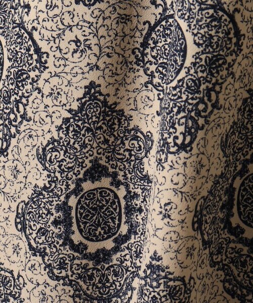 OZOC（オゾック）の「[洗える]イレヘム総柄スカート（スカート・レディース・ブラック(119)/カーキ(127)/ベージュ(152)/モデル情報:身長163cm 着用サイズ38(M)/モデル情報:身長167cm 着用サイズ38(M)・38(M)）」の9枚目の写真