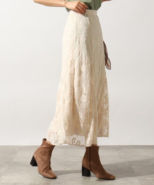 OZOC（オゾック）の「[洗える]レースフレアスカート（スカート・レディース・アイボリー(004)/カーキ(027)・38(M)）」の11枚目の写真