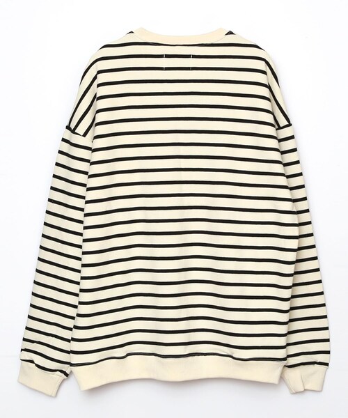 BOYSHE（ボーイシー）の「ビッグシルエットクルーネック ボーダースウェット　アイボリー（スウェット・レディース・その他）」の9枚目の写真