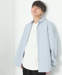 BOYSHE | バイオウォッシング ポケットボリュームシャツ　スカイブルー(シャツ/ブラウス)