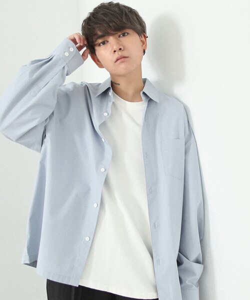 BOYSHE(ボーイシー)の「バイオウォッシング ポケットボリュームシャツ スカイブルー(シャツ/ブラウス・レディース・その他)」の9枚目の写真