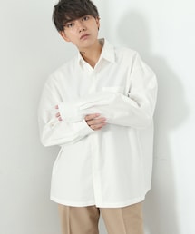 BOYSHE | バイオウォッシング ポケットボリュームシャツ　ホワイト(シャツ/ブラウス)