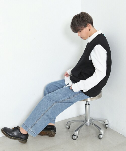 BOYSHE（ボーイシー）の「クルーネック 裏起毛プルオーバーベスト　ブラック（ベスト・レディース・その他）」の9枚目の写真