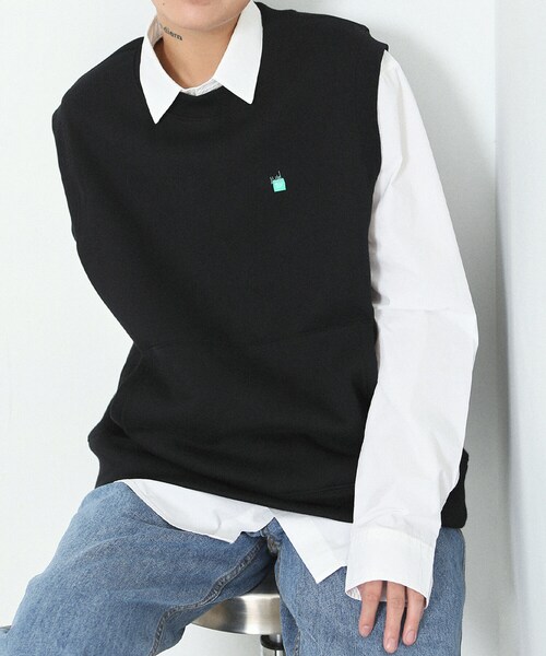 BOYSHE（ボーイシー）の「クルーネック 裏起毛プルオーバーベスト　ブラック（ベスト・レディース・その他）」の8枚目の写真