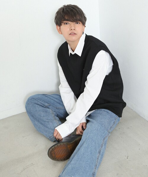 BOYSHE（ボーイシー）の「クルーネック 裏起毛プルオーバーベスト　ブラック（ベスト・レディース・その他）」の10枚目の写真