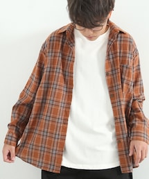 BOYSHE | ボックスシルエット チェックシャツ 　ブラウン(シャツ/ブラウス)