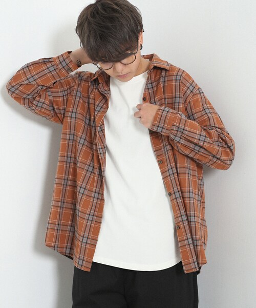 BOYSHE(ボーイシー)の「ボックスシルエット チェックシャツ ブラウン(シャツ/ブラウス・レディース・その他)」の6枚目の写真