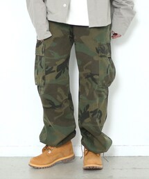 BOYSHE | 迷彩 ワイドストレート カーゴパンツ(カーゴパンツ)