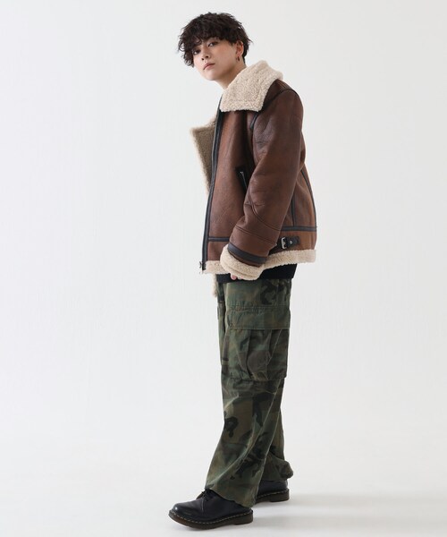 BOYSHE（ボーイシー）の「迷彩 ワイドストレート カーゴパンツ（カーゴパンツ・レディース・その他）」の4枚目の写真