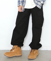 BOYSHE | ワイドストレート カーゴパンツ  ブラック(カーゴパンツ)