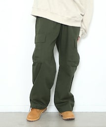 BOYSHE | ワイドストレート カーゴパンツ  カーキ(カーゴパンツ)