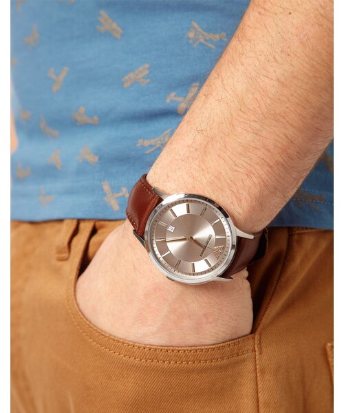 EMPORIO ARMANI（エンポリオアルマーニ）の「Emporio Armani Tan Leather Strap Watch AR2463（アナログ腕時計・brown）」の4枚目の写真