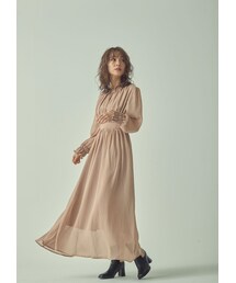 N WITH. | ラメストライプシフォンワンピース(ワンピース)