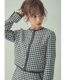 N WITH. | パイピングノーカラージャケット(ノーカラージャケット)