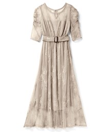 GRL | ベルト付きフラワーレースワンピース(ワンピース)